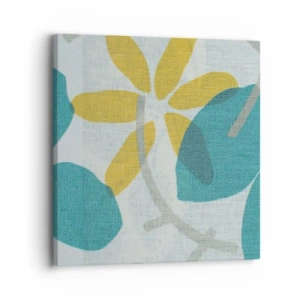 Vászonkép - Azúrkék levelek között - 30x30 cm