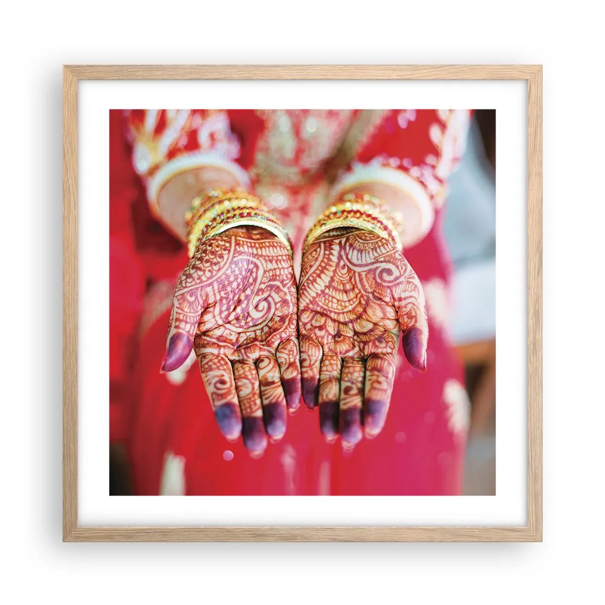 Poszter világos tölgy keretben - Szerencsére elkészült - 50x50 cm