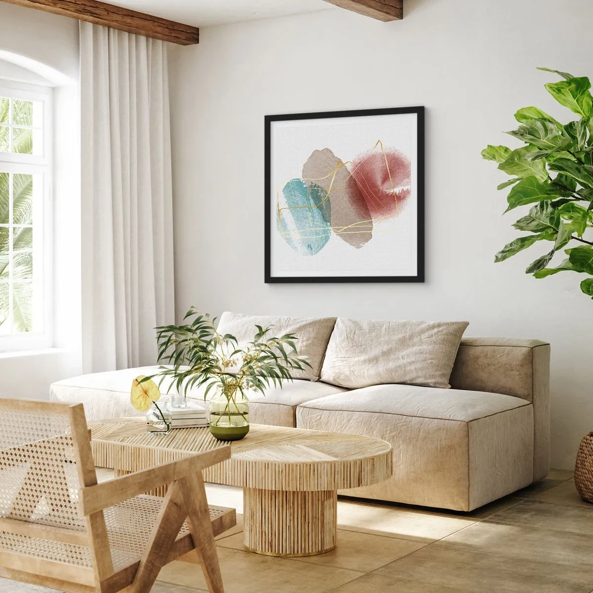 Poszter fehér keretben - Az űr koralljai - 60x60 cm