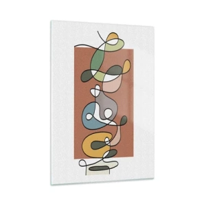 Üveg kép - Absztrakció: színes kuszaság - 50x70 cm