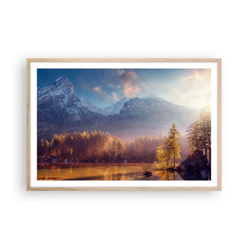 Poszter világos tölgy keretben - A hegyekben és völgyekben - 91x61 cm