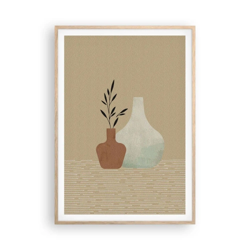 Poszter világos tölgy keretben - Váza és annak ideája - 70x100 cm