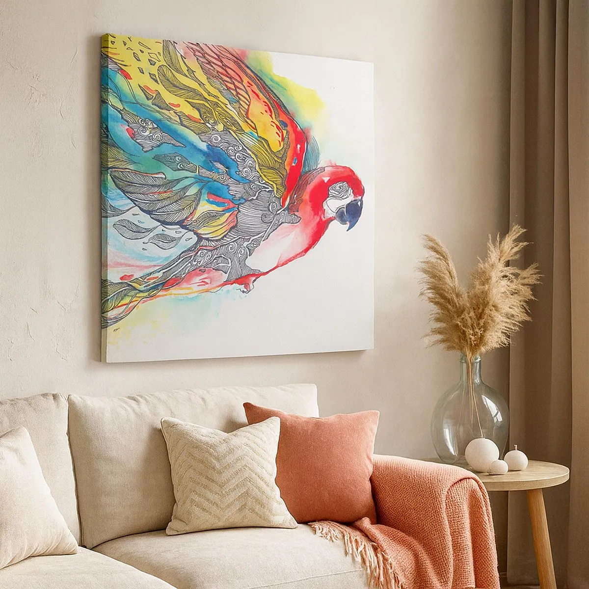 Vászonkép - Élj színesen - 30x30 cm