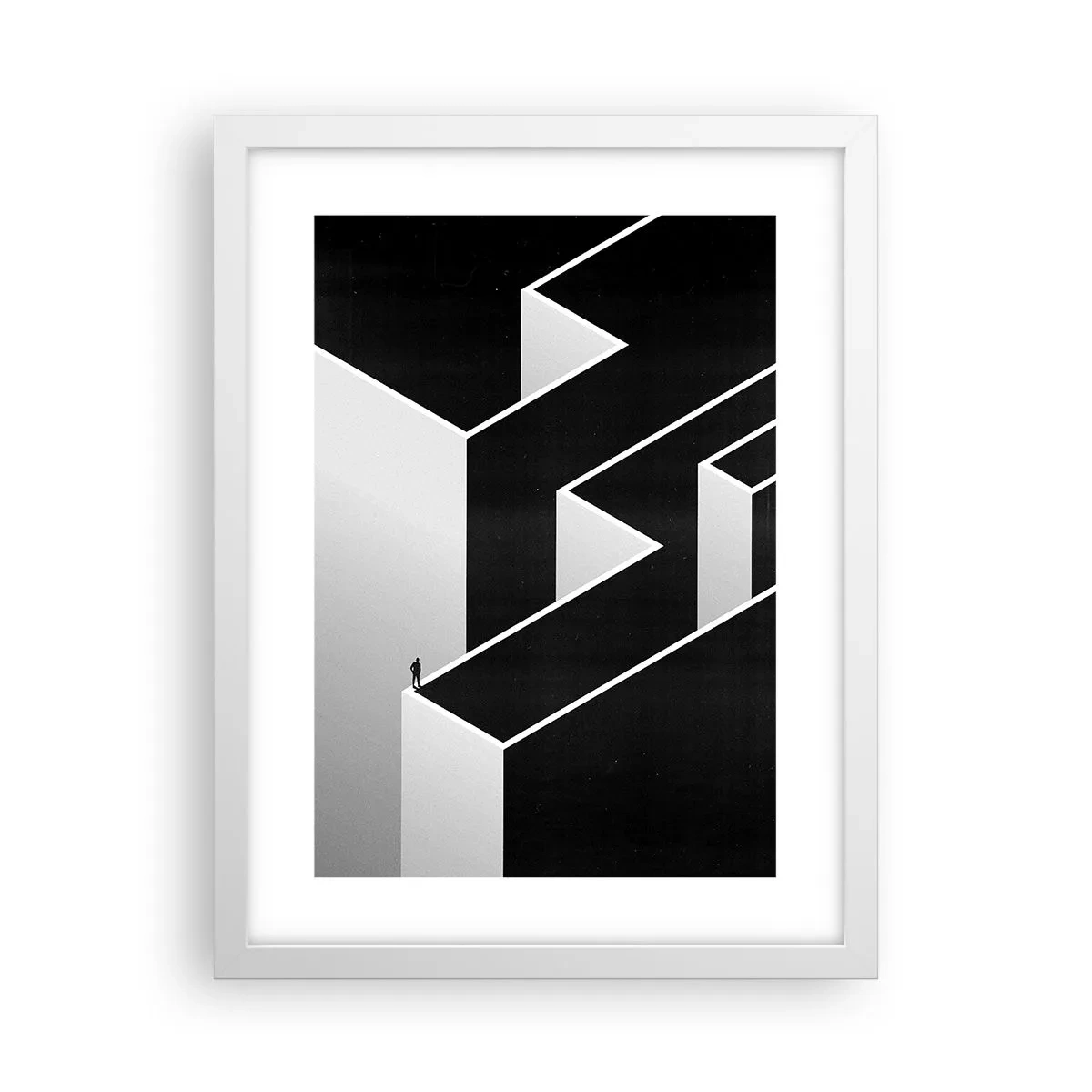 Poszter fekete keretben - Magány a csúcson - 30x40 cm