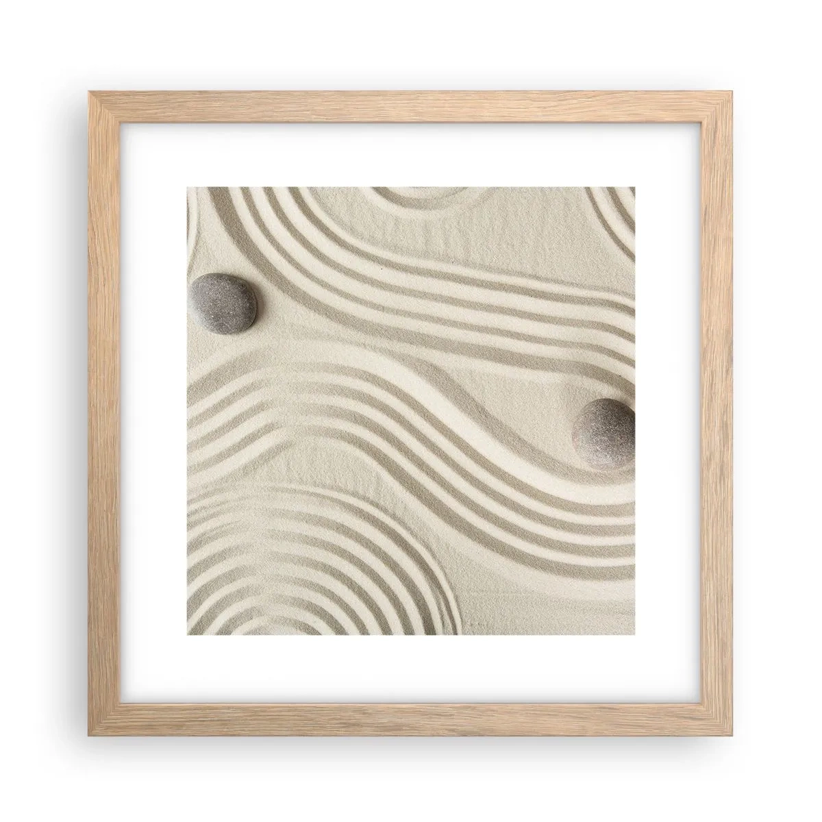 Poszter világos tölgy keretben - A meleg érintése - 30x30 cm