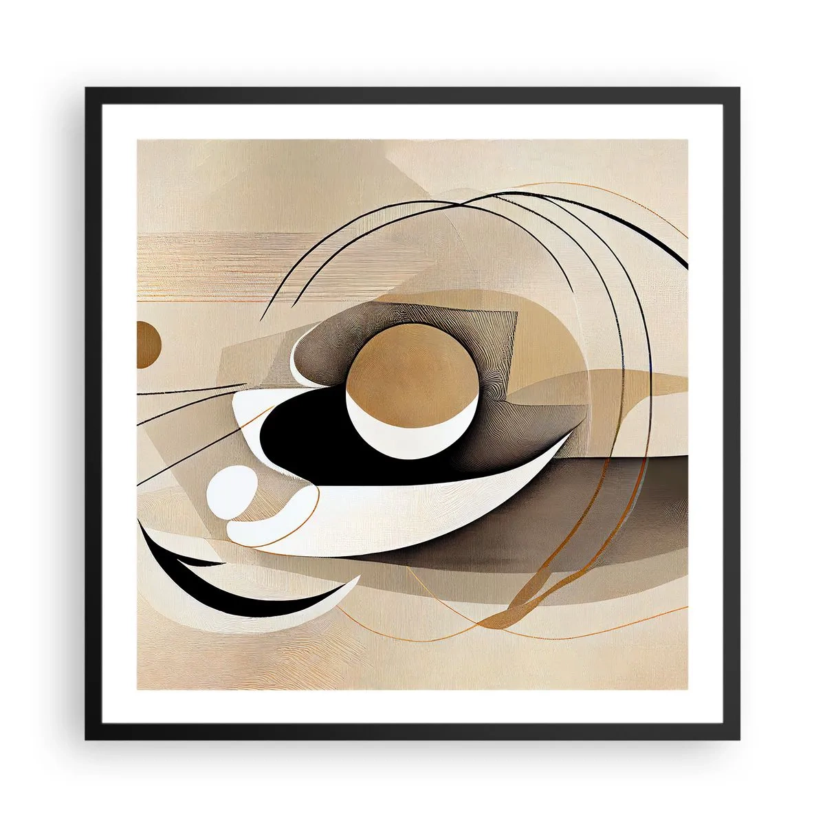 Poszter fehér keretben - Kompozíció: a dolgok lényege - 60x60 cm