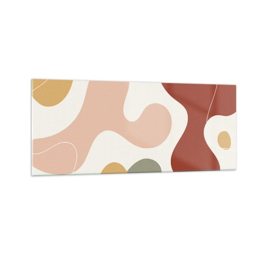 Üveg kép - Pöttyök vagy hullámok? - 100x40 cm