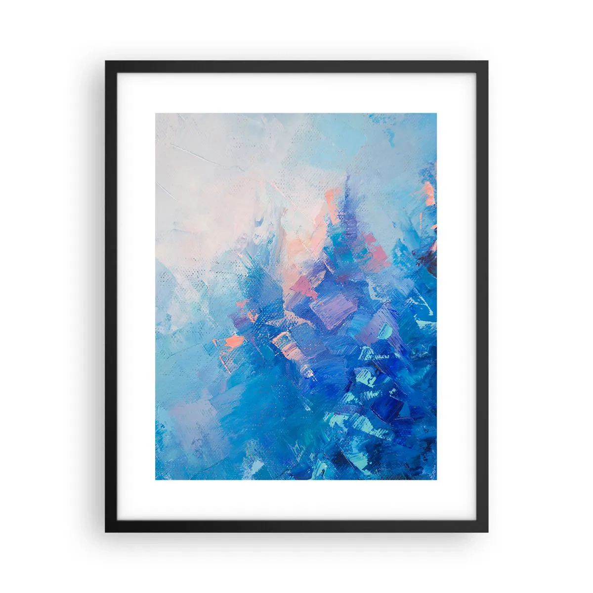 Poszter fehér keretben - Téli absztrakció - 40x50 cm