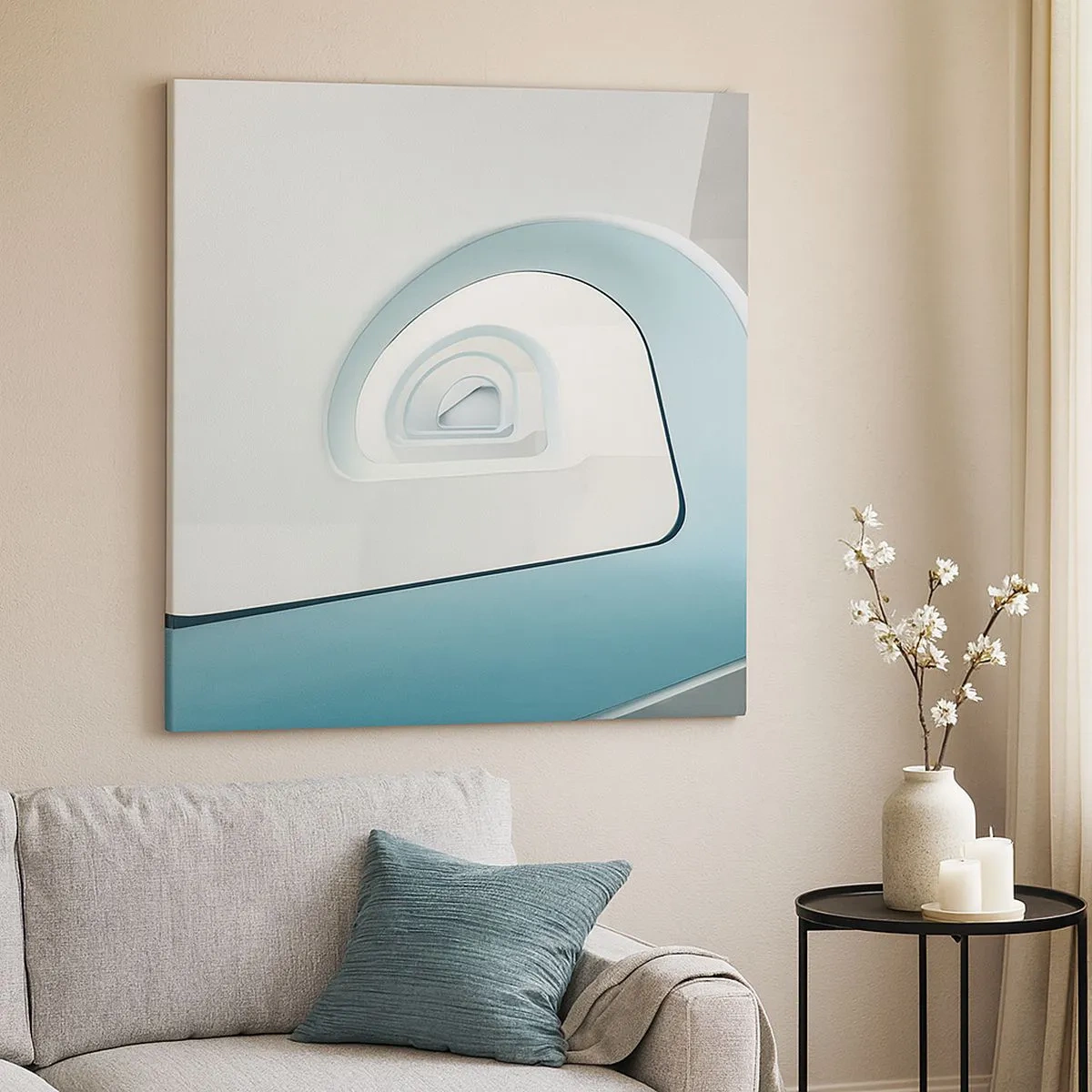 Vászonkép - A kék aljára - 30x30 cm