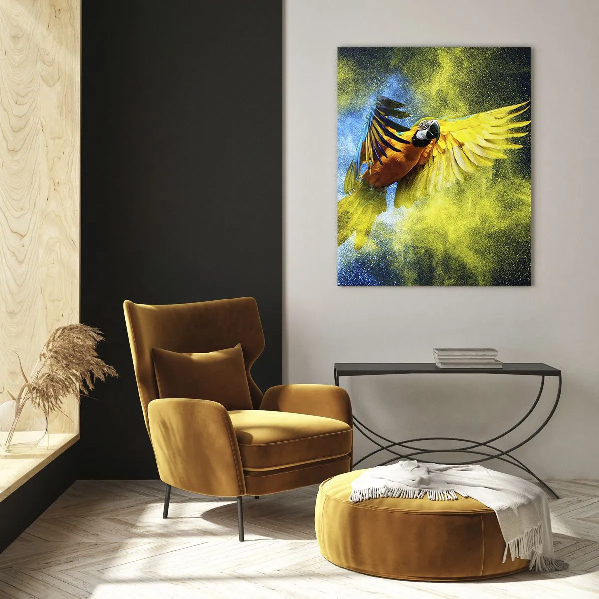 Üveg kép - A kék és arany porban - 50x70 cm