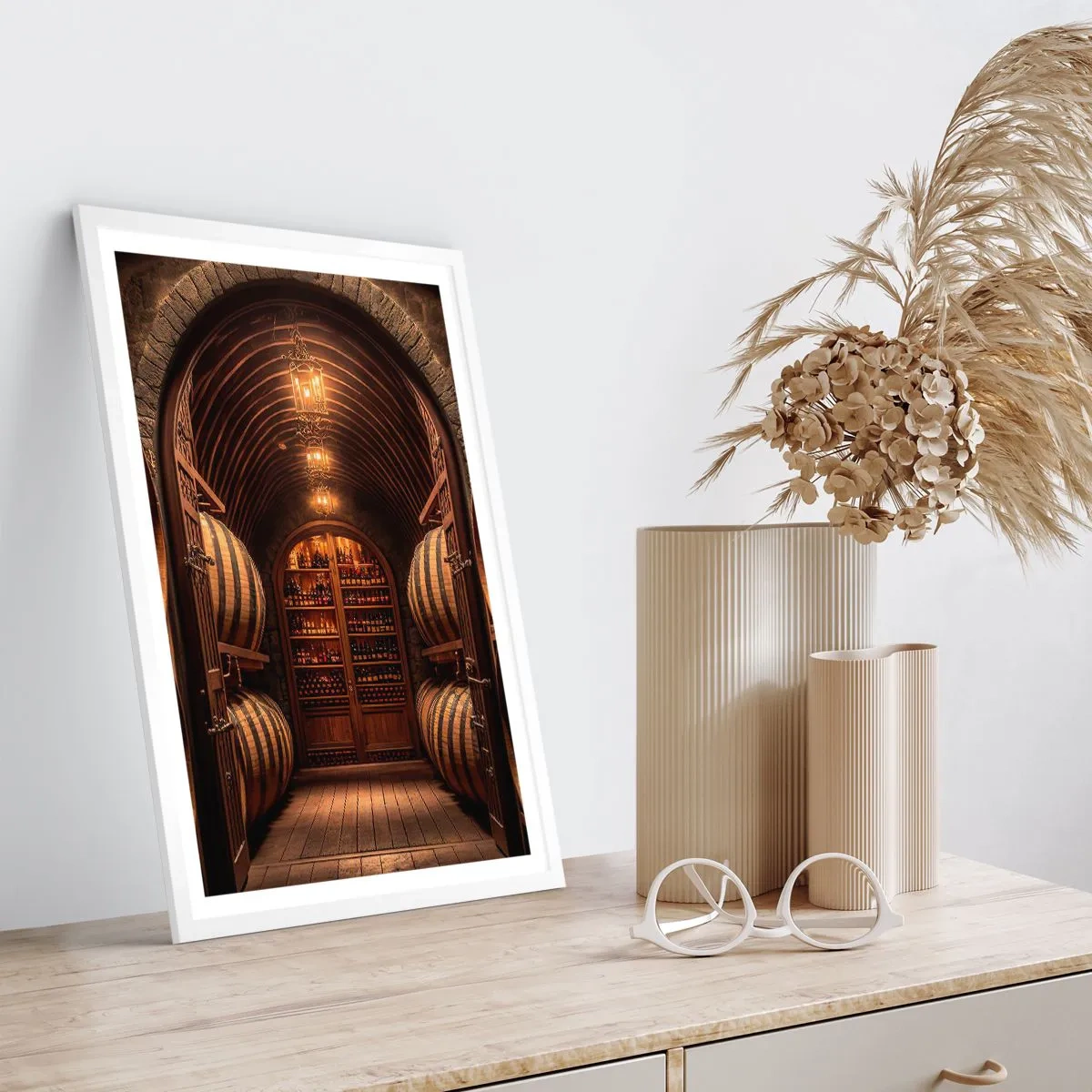 Poszter fekete keretben - Hangulatos pince - 70x100 cm