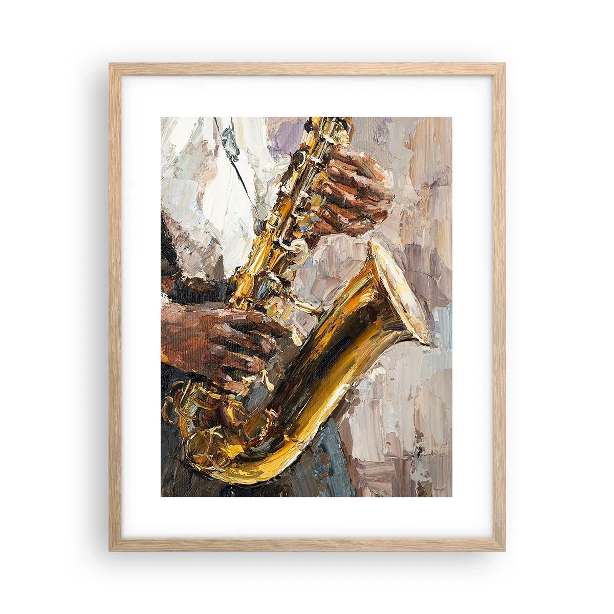 Poszter világos tölgy keretben - Itt az idő egy szólóra - 40x50 cm