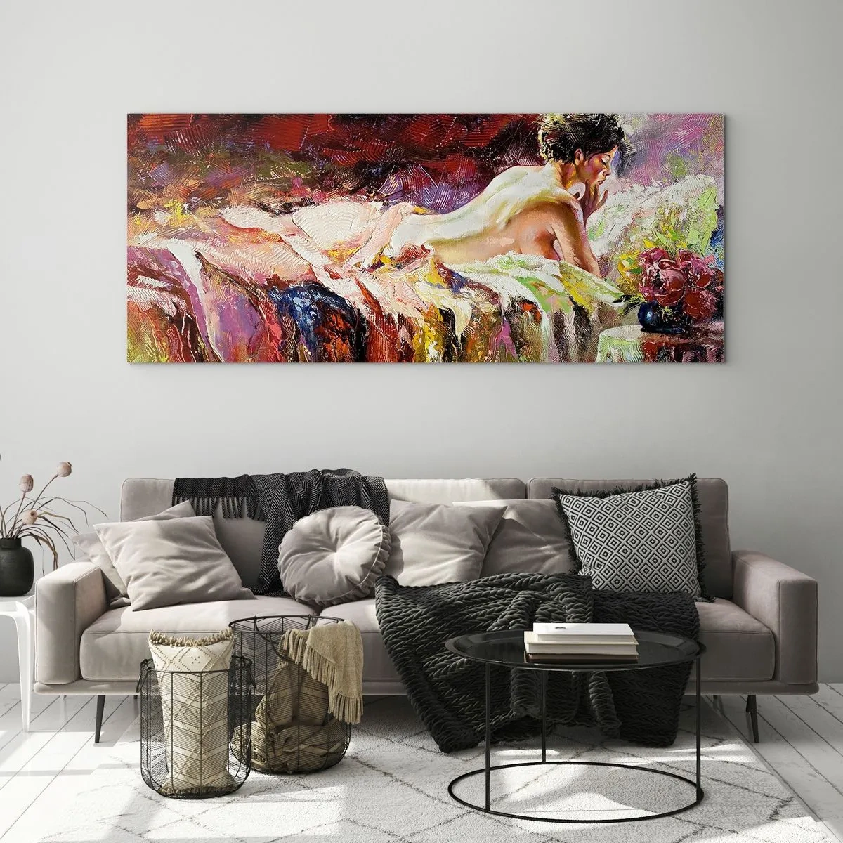 Üveg kép - Töprengő Vénusz - 100x40 cm