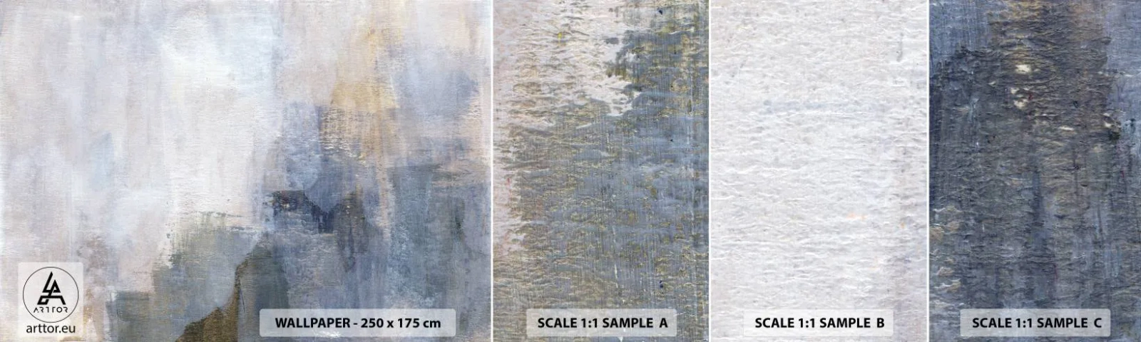 Fotótapéta Minta Öntapadós Deluxe Sticker - Színtónusok és akkordok - Absztrakció, Darab, Festmény - 100x30 cm