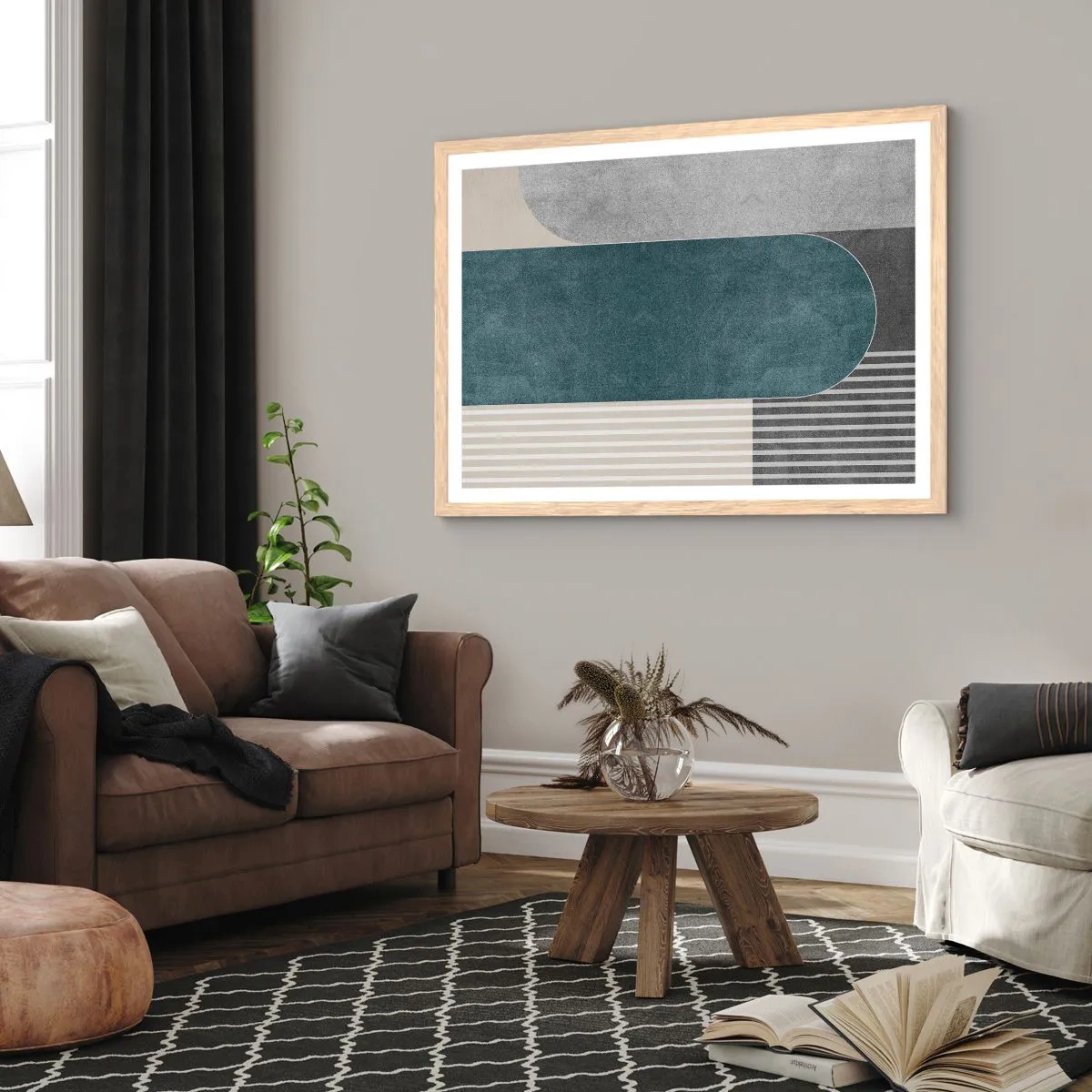 Poszter világos tölgy keretben - Vízszintes kompozíció - 100x70 cm