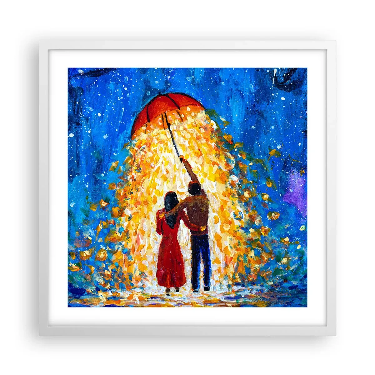 Poszter fekete keretben - Egy esős este varázsa? - 50x50 cm