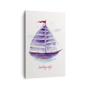 Vászonkép - Teli vitorlákat és nyugodt vizet - 80x120 cm