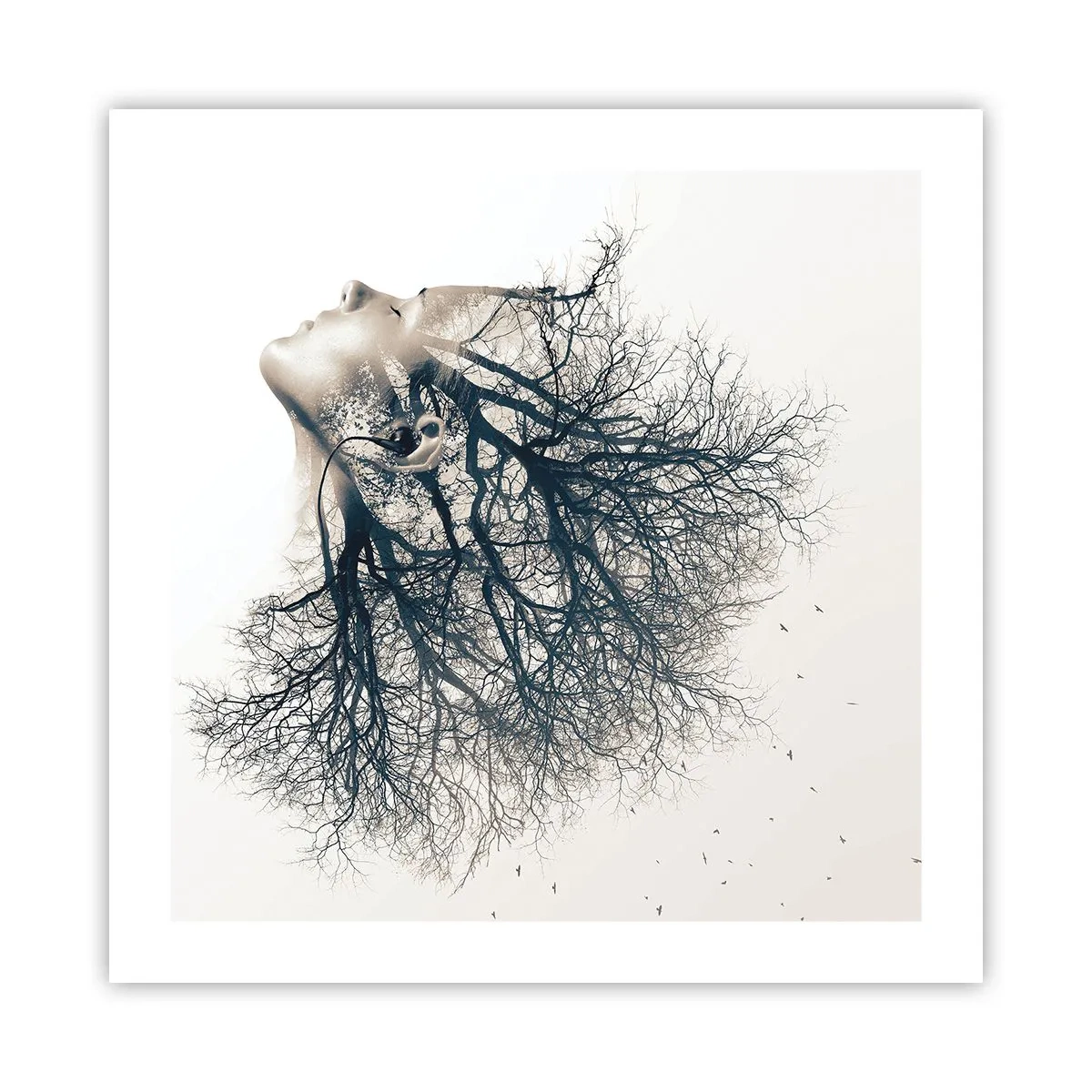 Poszter - Hallgatva a fa suttogását - 50x50 cm