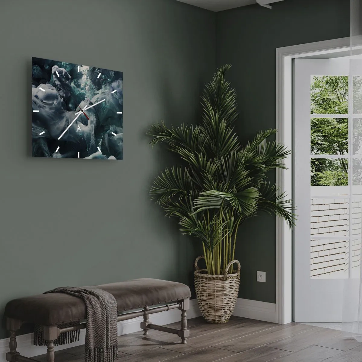 Falióra, Óra - A színek mozgása - 40x40 cm