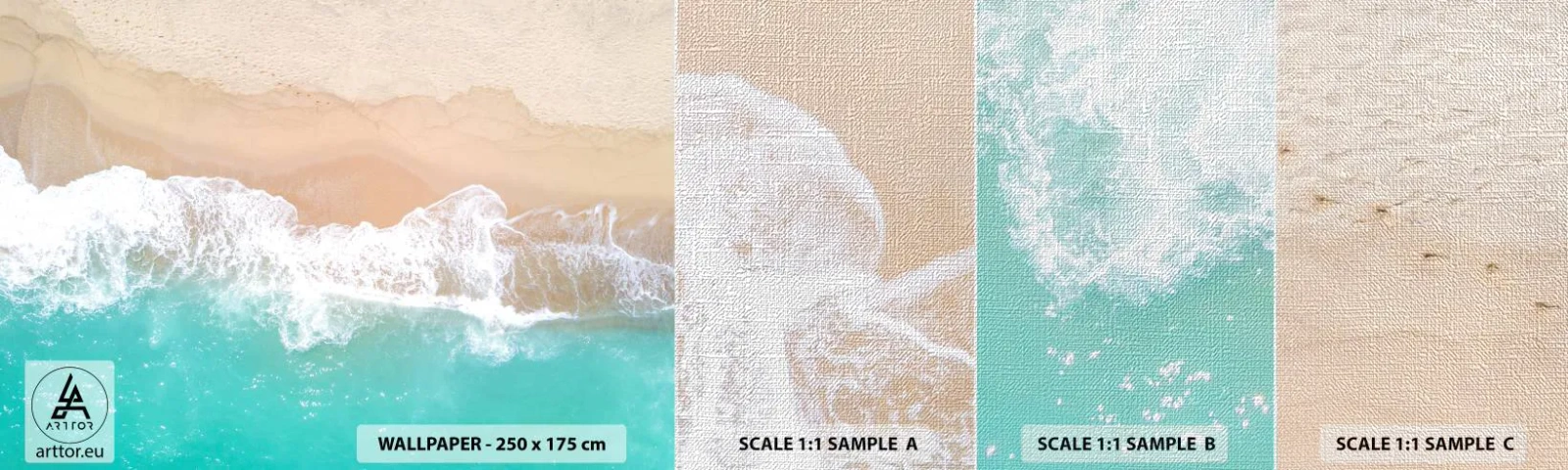 Fotótapéta Minta Premium Canvas - Simogató érintés - Tájkép, Tengeri hullám, Strand - 100x30 cm