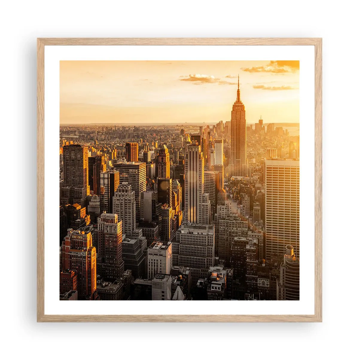 Poszter világos tölgy keretben - Növekedni a napon - 60x60 cm
