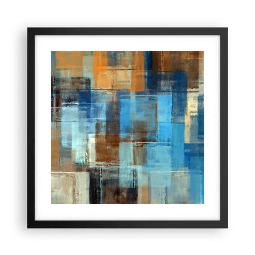 Poszter fehér keretben - A kék fátyolon keresztül - 40x40 cm