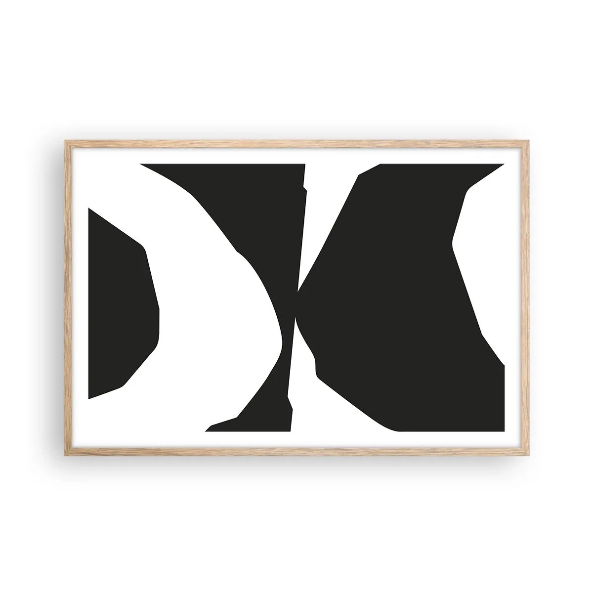 Poszter világos tölgy keretben - Pozitív-negatív - 91x61 cm