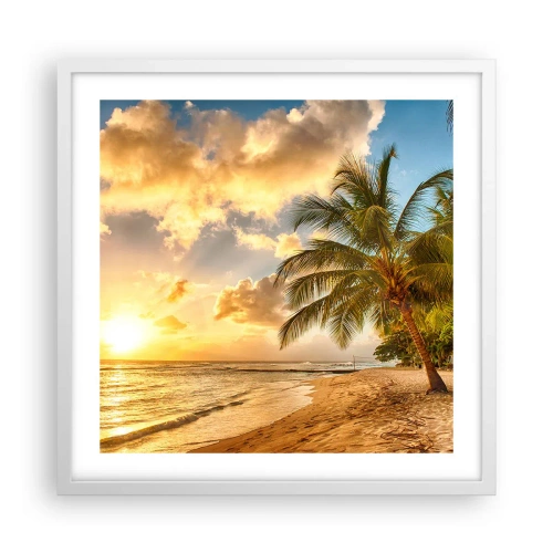 Poszter fekete keretben - Örök nyár, mindig vakáció - 50x50 cm