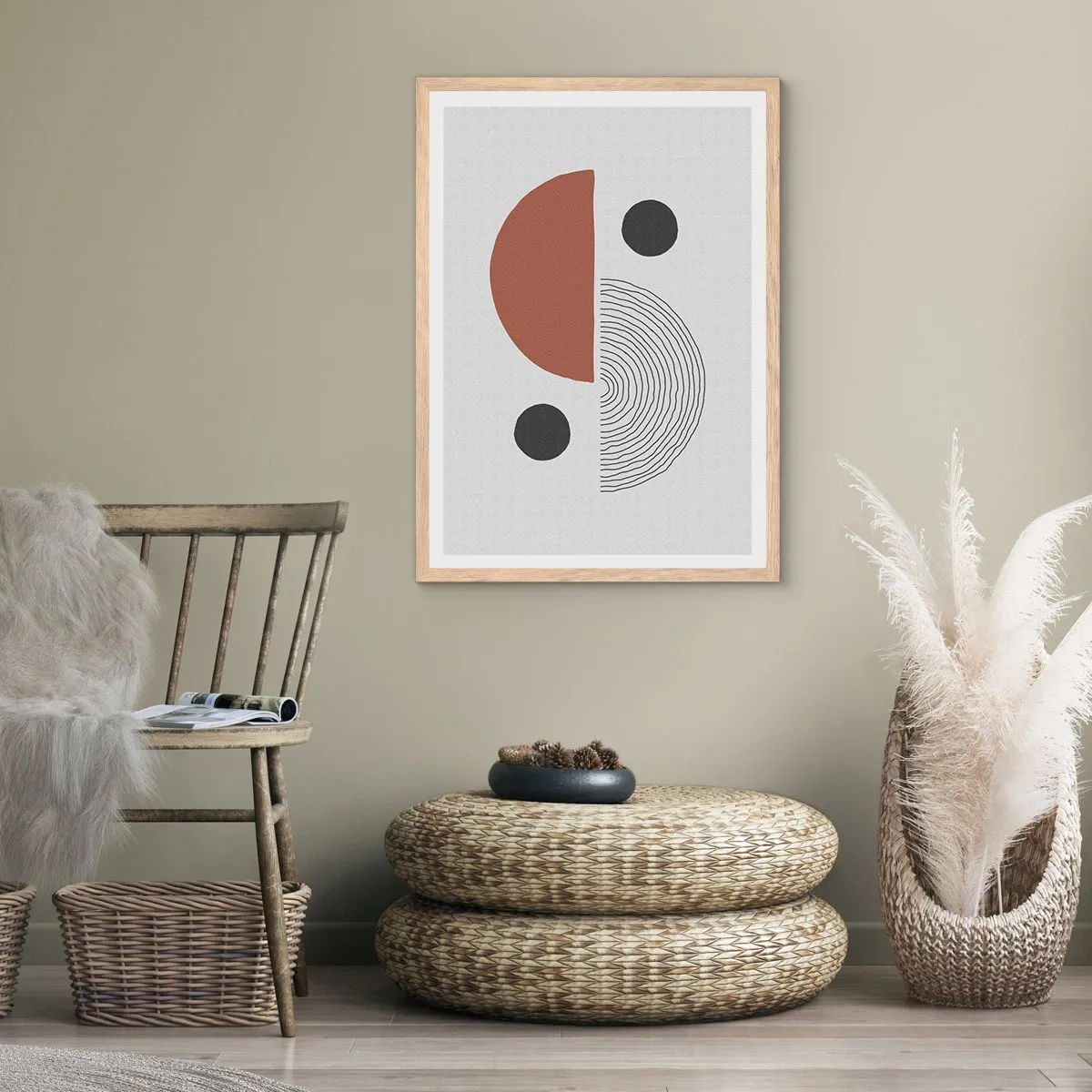 Poszter világos tölgy keretben - A kerék tökéletessége - 50x70 cm