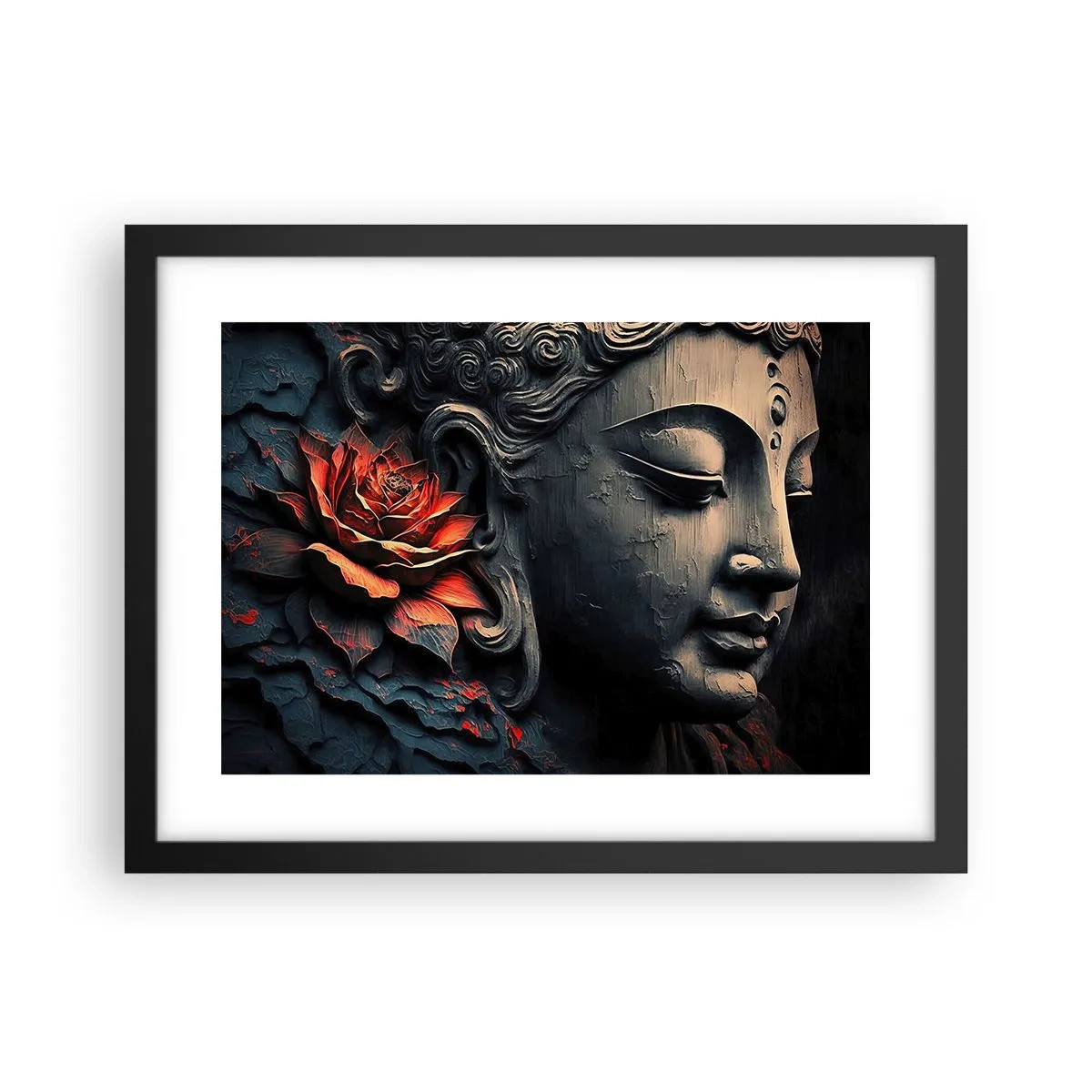 Poszter fehér keretben - Összhangban a világgal - 40x30 cm