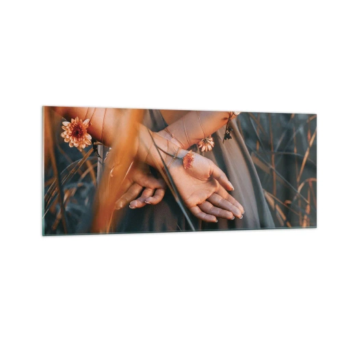Üveg kép - Kapcsolatban a természettel - 100x40 cm