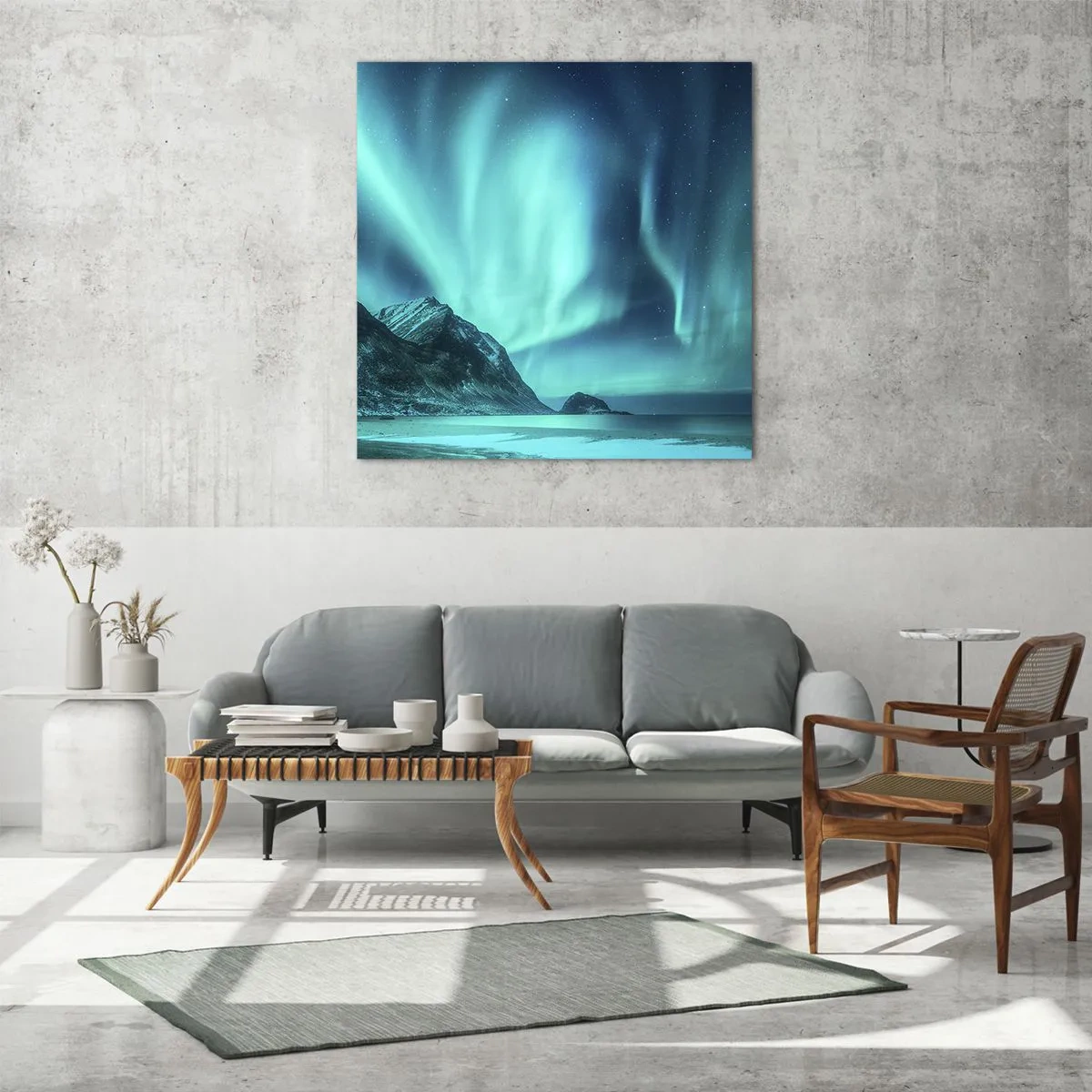 Üveg kép - Észak csodái - 40x40 cm