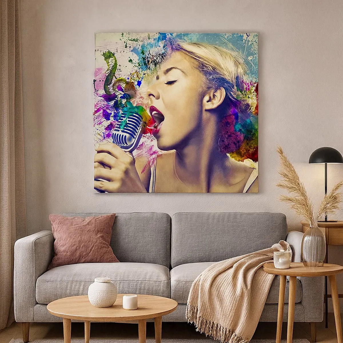 Vászonkép - Fesd meg a világot a hangoddal - 30x30 cm