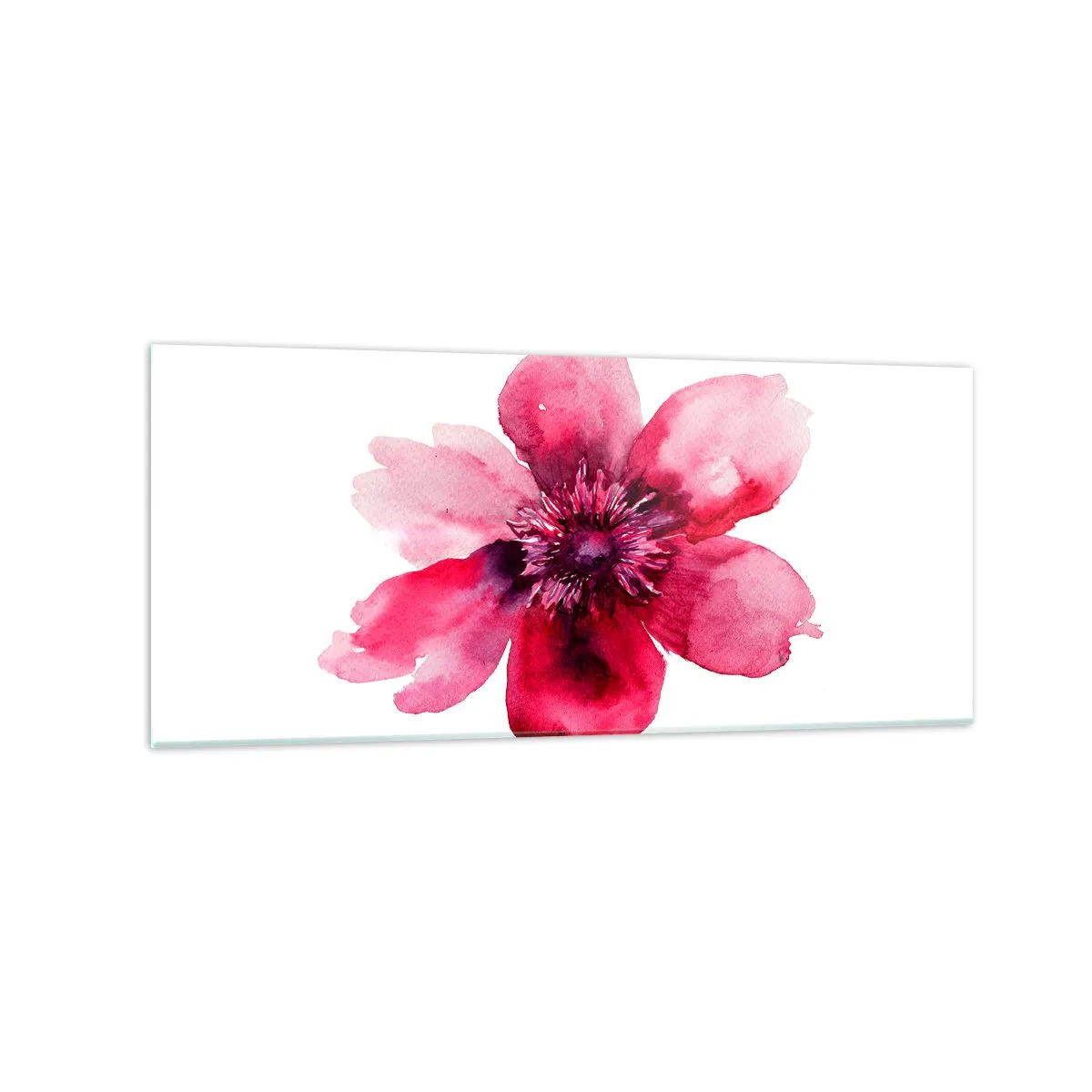 Üveg kép - Kármin illatos csók - 120x50 cm