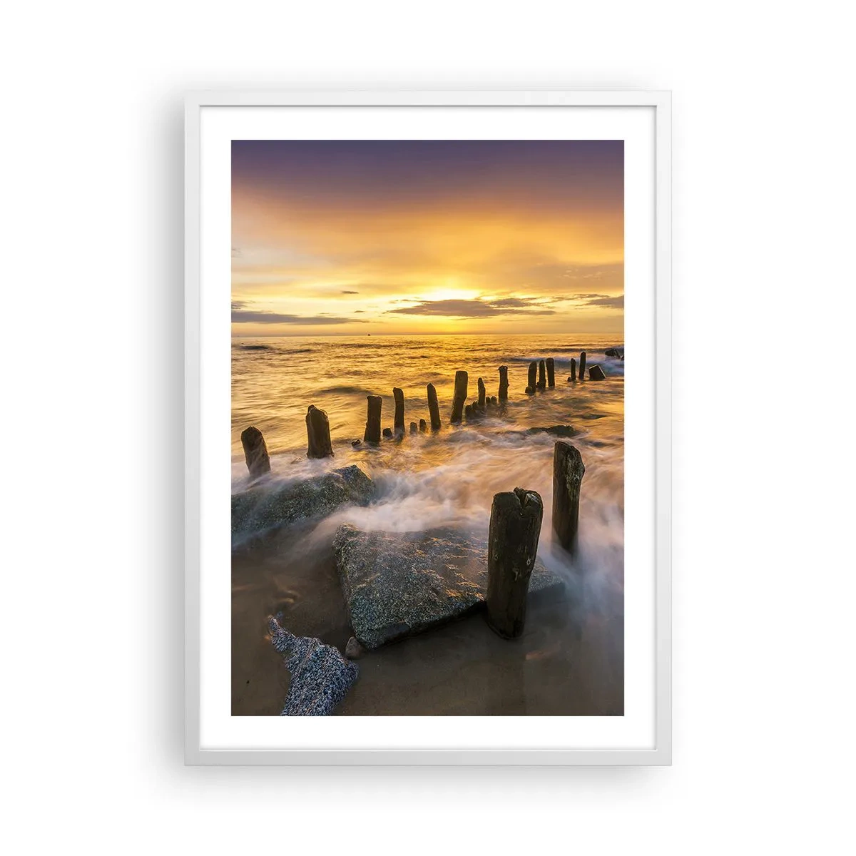 Poszter fekete keretben - A Balti-tenger nyers szépsége - 50x70 cm