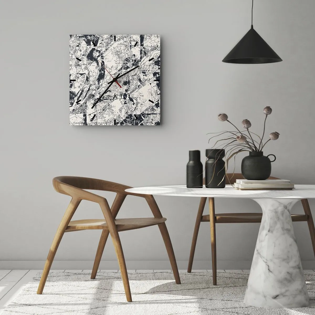 Falióra, Óra - Az ellentétek egymásba fonódása - 40x40 cm