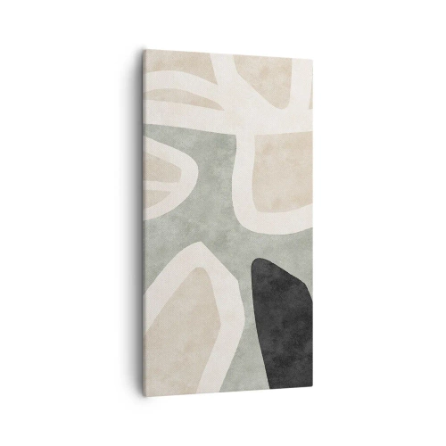 Vászonkép - Kompozíció fekete témával - 55x100 cm