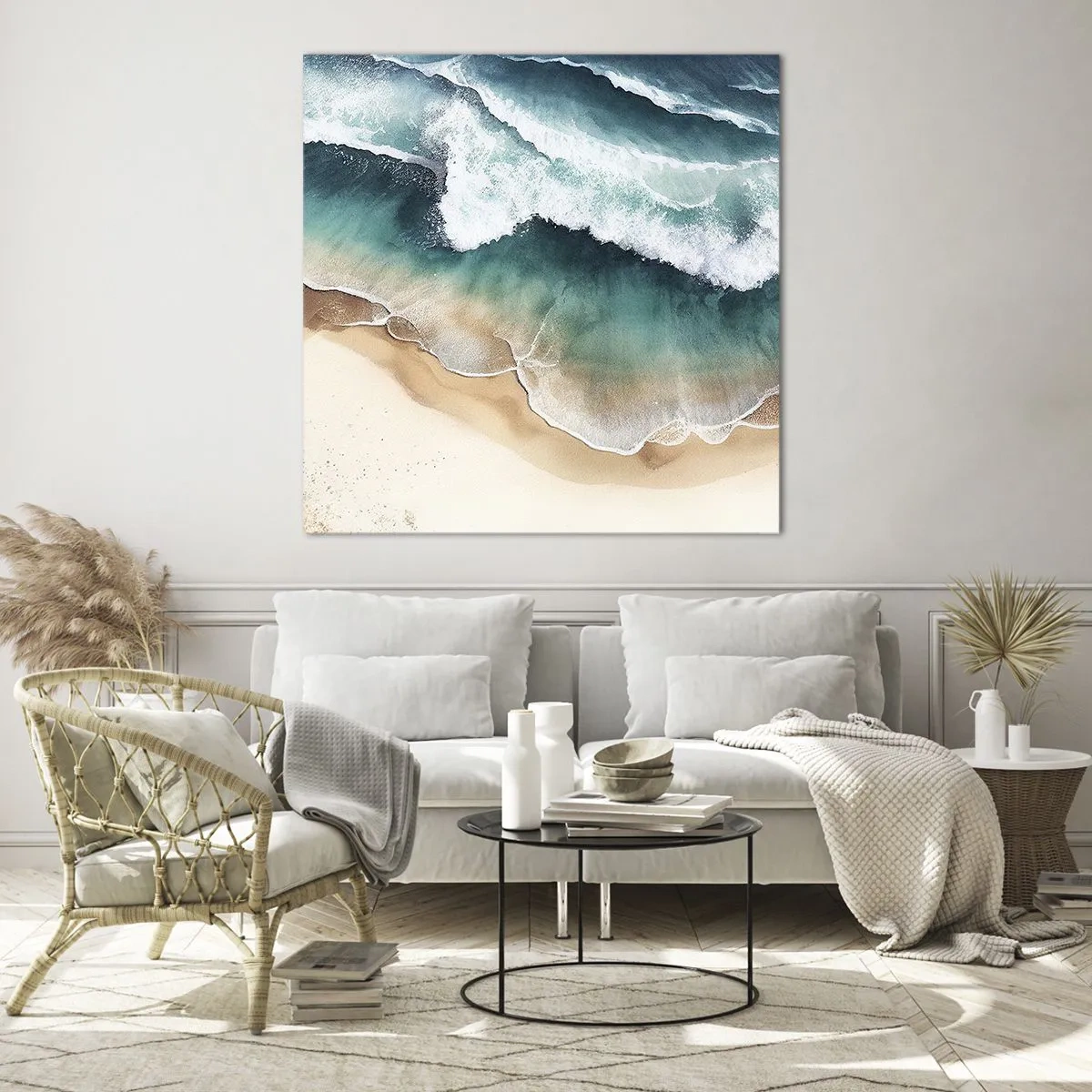 Üveg kép - Egy örök találkozás - 60x60 cm