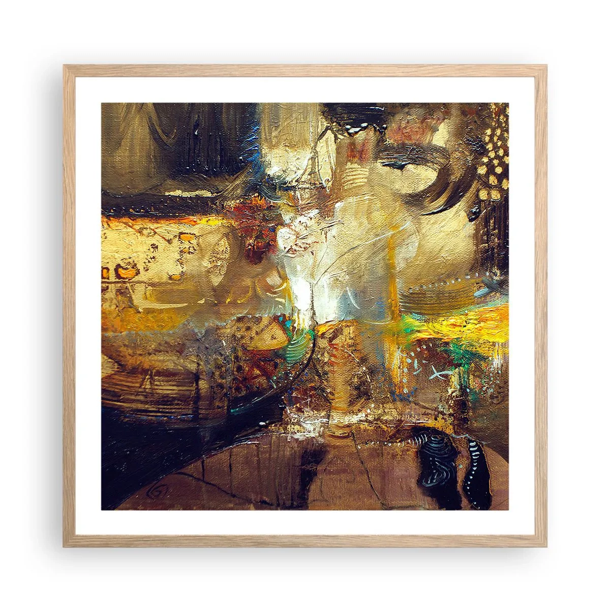 Poszter világos tölgy keretben - Hideg, melegebb,meleg - 60x60 cm