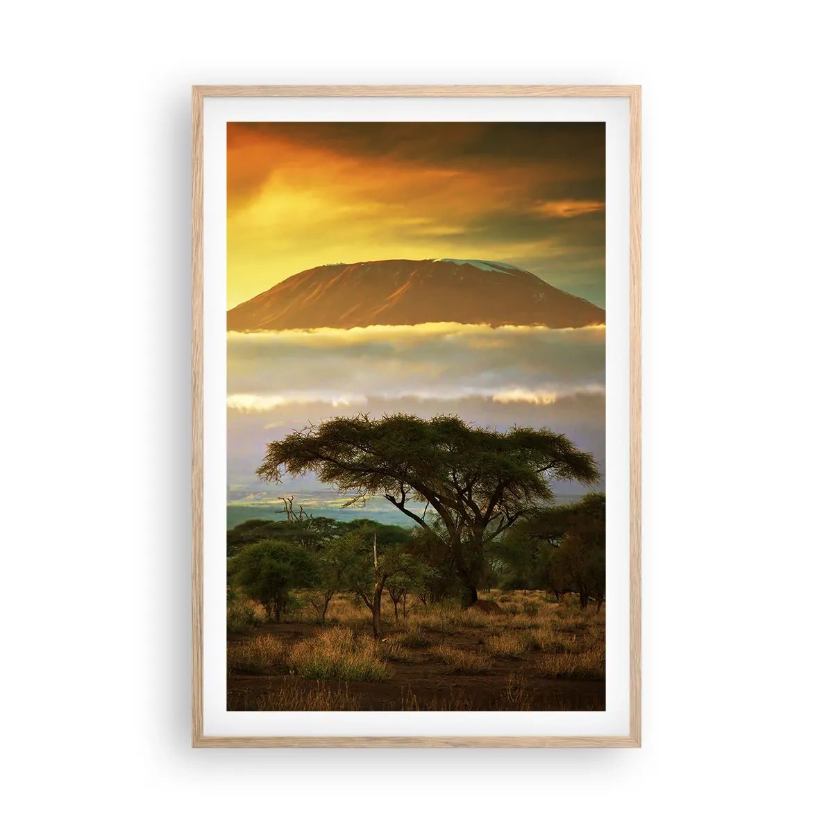 Poszter világos tölgy keretben - Utazó álma - 61x91 cm