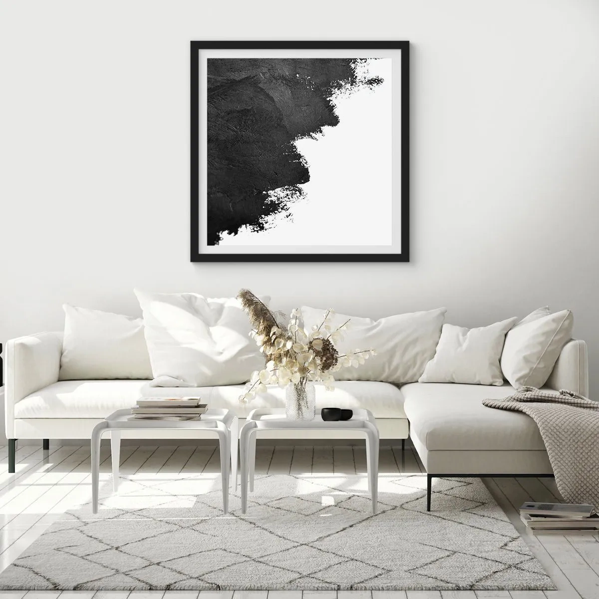 Poszter fehér keretben - Elemek: föld - 50x50 cm