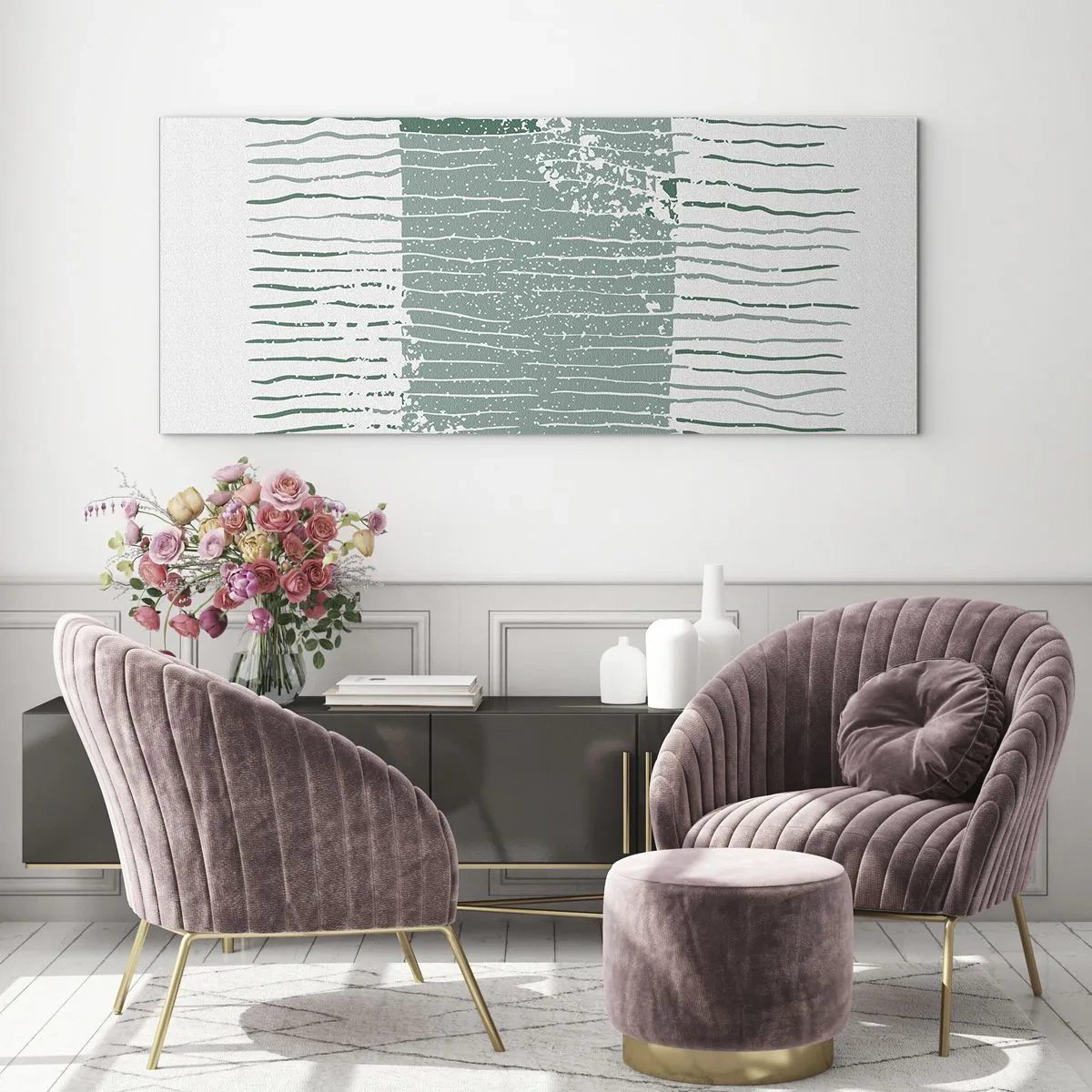 Üveg kép - Tengeri absztrakció - 100x40 cm