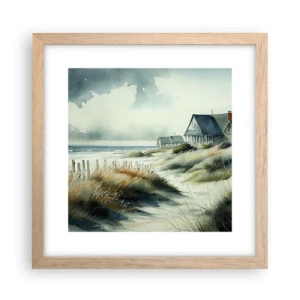 Poszter világos tölgy keretben - Távol a nyüzsgéstől  - 30x30 cm