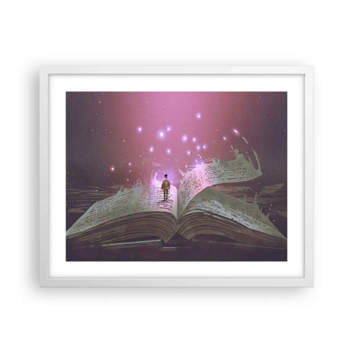 Poszter fekete keretben - Meghívás egy másik világba – olvass! - 50x40 cm