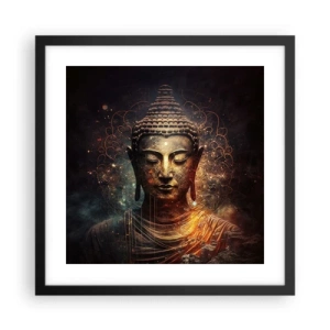 Poszter fehér keretben - Spirituális egyensúly - 40x40 cm