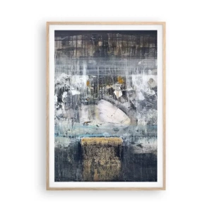 Poszter világos tölgy keretben - Mint a jégen, mint a csomón - 70x100 cm