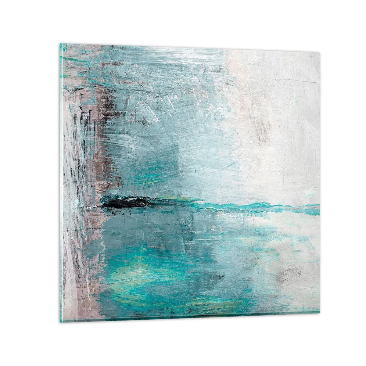 Üveg kép - Vízszintesen kék színben - 40x40 cm