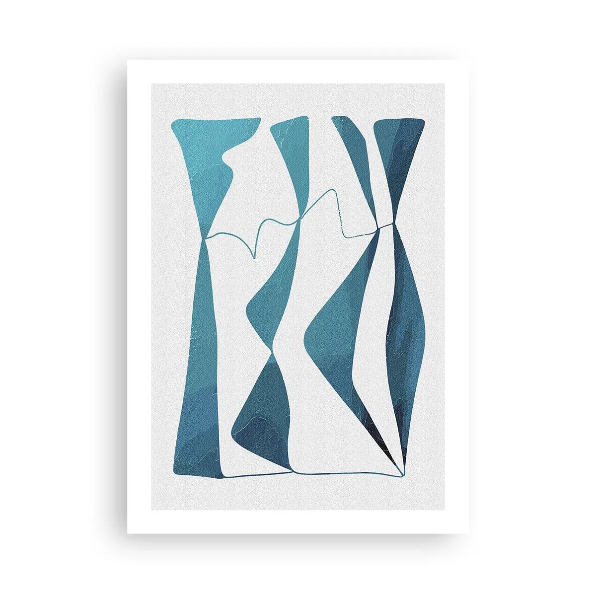 Poszter - Absztrakció: egy türkizkék összetétel - 50x70 cm