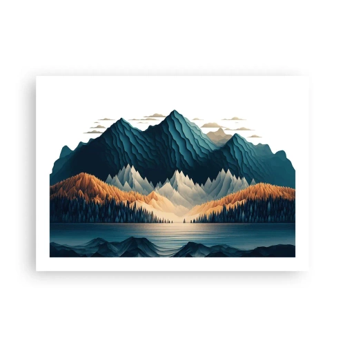 Poszter - Tökéletes hegyi táj - 70x50 cm