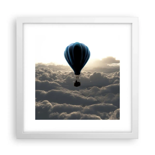 Poszter fekete keretben - Egy vándor a felhők felett - 30x30 cm